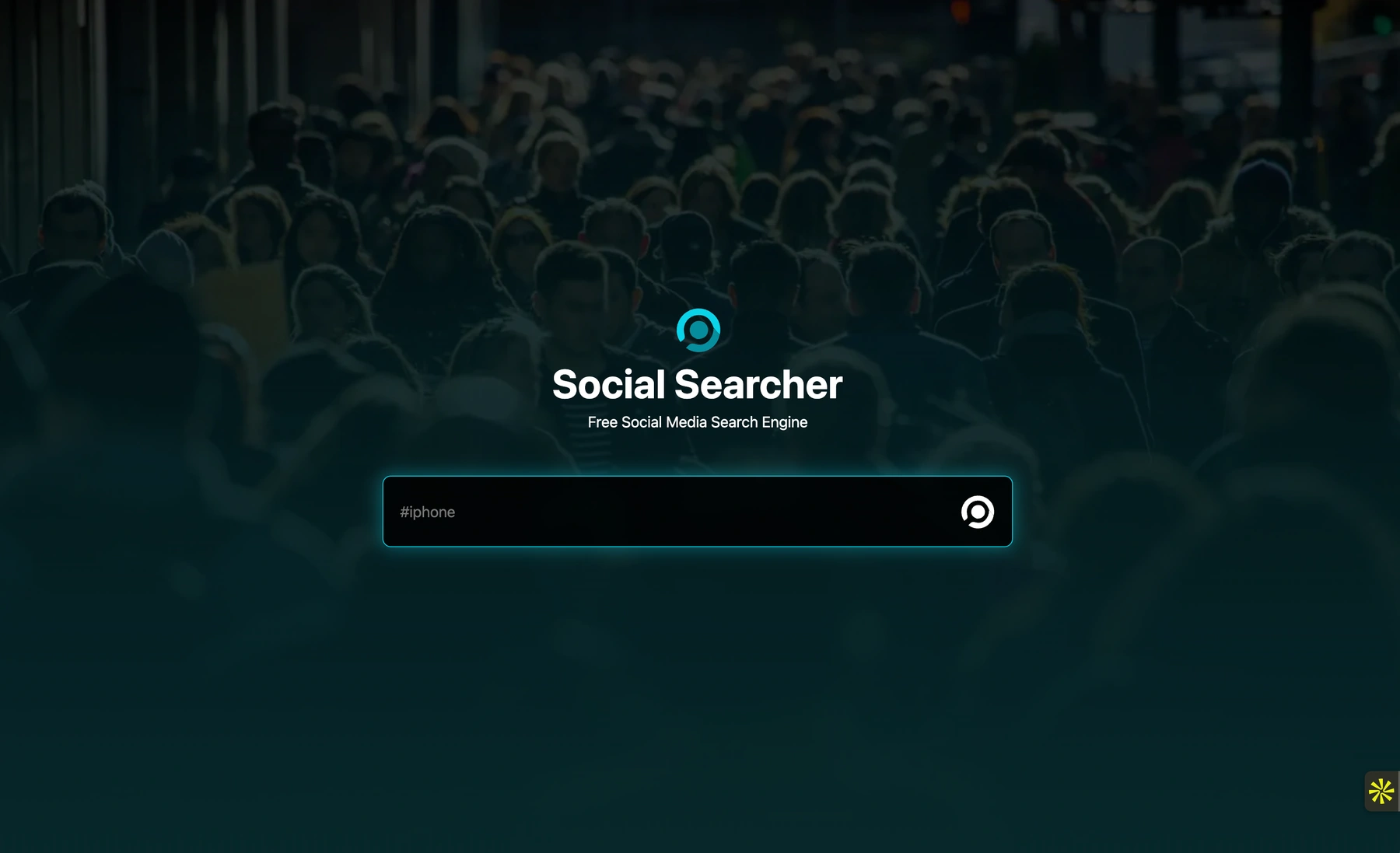 Social Searcher, a free social media search engine
